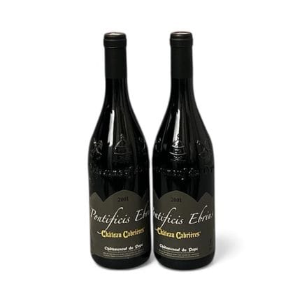 2 botellas Châteauneuf du Pape 2001 Pontificis Ebr