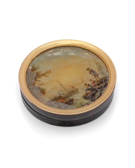 BOITE ronde à miniature sous verre
Boîte circulair