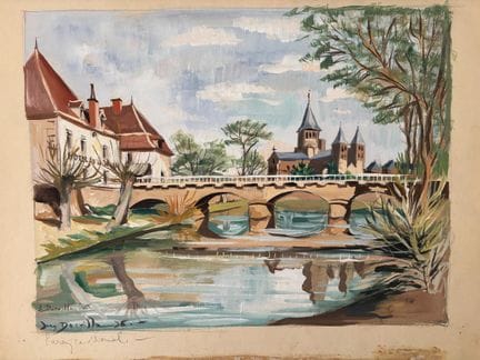 Jean DORVILLE (1902–1985)
Landscape 
Gouache and w
