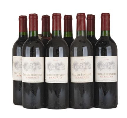 8 botellas CHÂTEAU FONTARNEY 1995 Margaux (Niveles