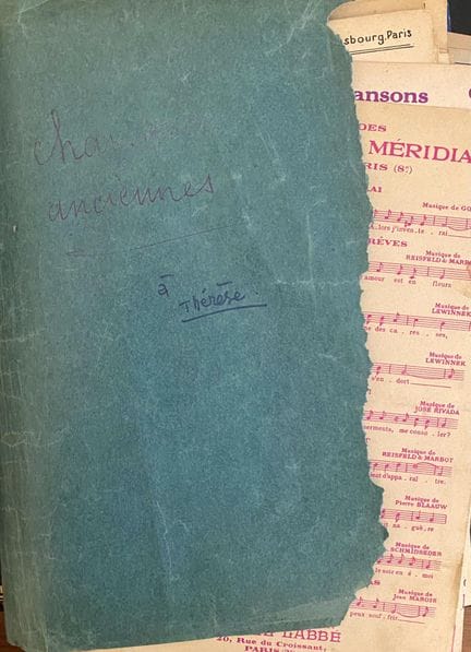 Lote de partituras y canciones antiguas conservada