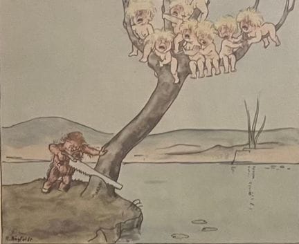 Robert HÖGFELDT (1894–1986)
Chainsaw
Color print
D