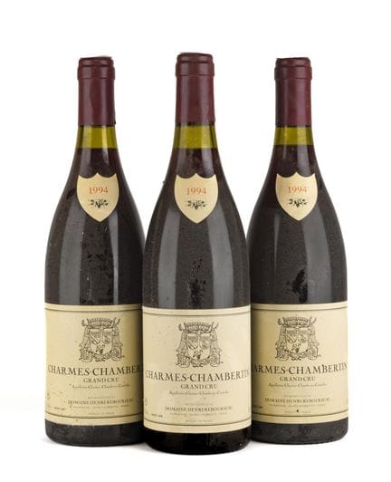 3 botellas CHARMES-CHAMBERTIN 1996 Domaine henri R