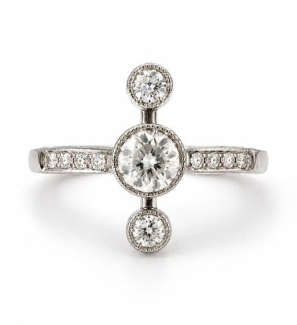 BAGUE OR ET DIAMANTS
Bague en or gris ( 750‰,) , o