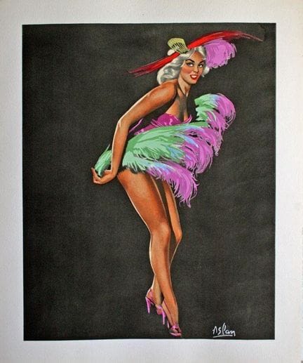 Alain ASLAN (1930 - 2014)
Pin up
Color lithograph
