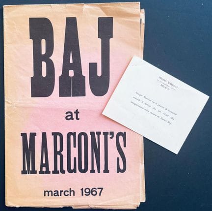 ENRICO BAJ 
Exhibition at Studio Marconi—Milan, 19