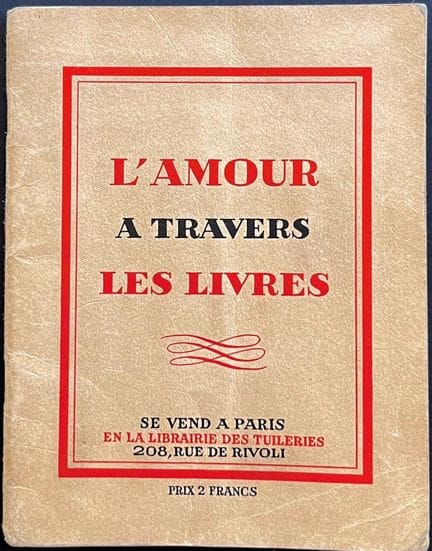 EROTIC READING - I 
"Love Through Books"… 1930s. 
