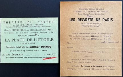 ROBERT DESNOS 
Poems and an anti-poem… 1947 and 19