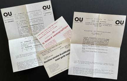 THE MAGAZINE "OU" 
An avant-garde magazine and rec
