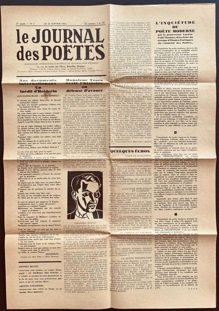 LE JOURNAL DES POETES 
Belgian literary weekly edi