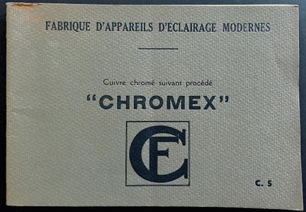 ART DECO LIGHT FIXTURES AND LAMPS 
"Chromex" (Cour