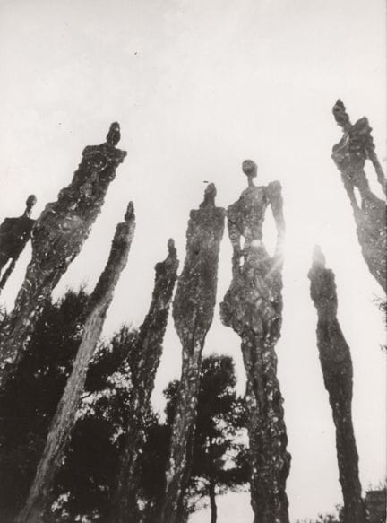 ALBERTO GIACOMETTI 
Skulpturengruppe aus Bronze, a