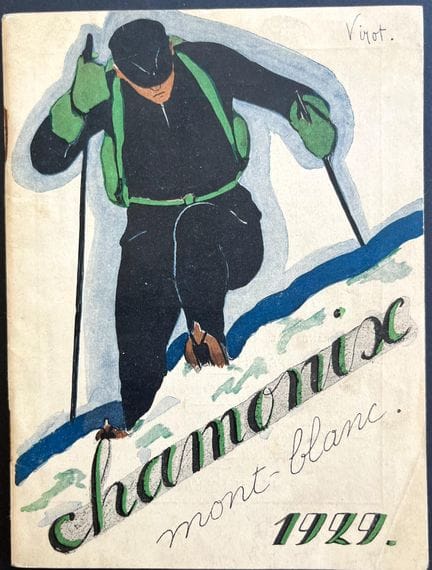 CHAMONIX - MOUNTAINS Mont Blanc, skiing… 1929. 
Co