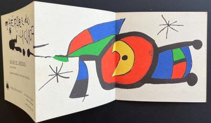 JOAN MIRO 
Exhibition + illustrated and painted pe