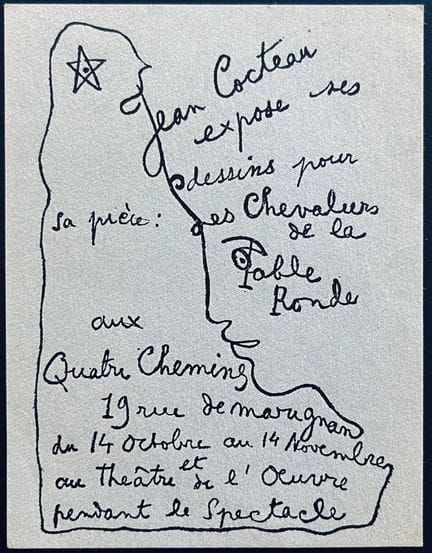 JEAN COCTEAU 
Exhibition of drawings at the Galeri