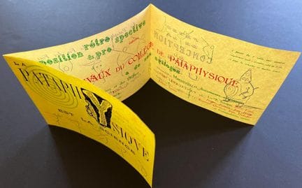 THE COLLEGE OF PATAPHYSICS 
"Pataphysics Is Scienc