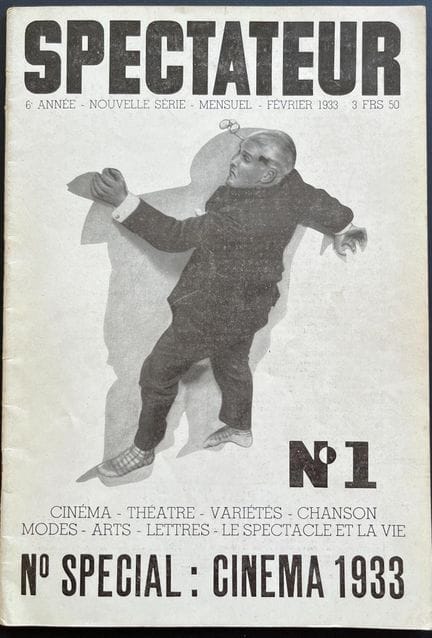 SPECTATEUR 
A monthly magazine on cinema, theater,