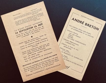 ANDRE BRETON 
Member of the postwar Surrealist Act
