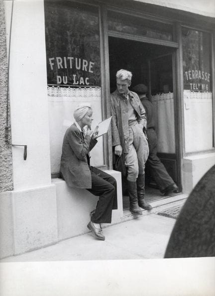 MADELEINE SOLOGNE Y JEAN MARAIS
Durante el rodaje 