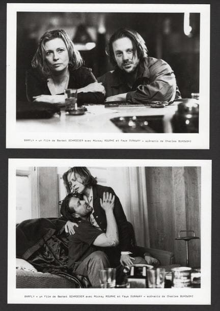 FAYE DUNAWAY Y MICKEY ROURKE
Durante el rodaje de 