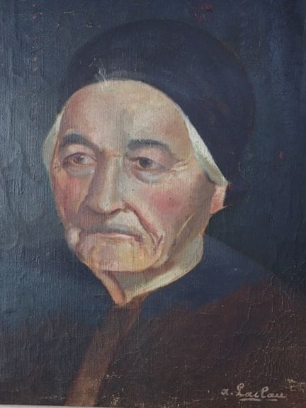 阿曼多·拉克劳（1892-？）《女子肖像》，HST，SBD，41 x 33厘米（有凹陷和开裂）