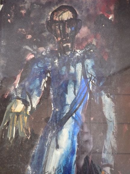 扬·达尔纳 [查尔斯·塔代伊，别名]（1901-1974），表现主义肖像画，墨水与水彩，SBM，19