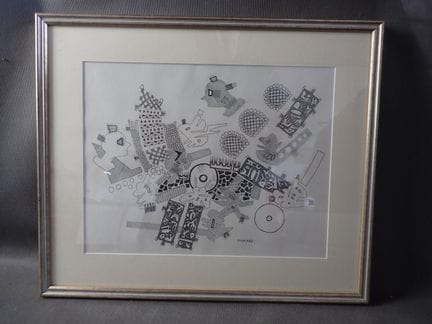 罗伯特·拉马尔德（1910-1991），超现实主义作品，铅笔、墨水和水墨，SBD，25x33厘米