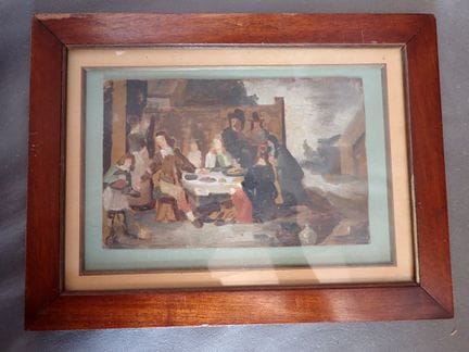 匿名（范·洛周围），《田园餐会》，油画（画于纸板上），15×22.5厘米