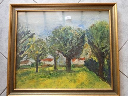 《HIEGEN 风景》，油画，画布为硬纸板，作于1960年，53×64厘米