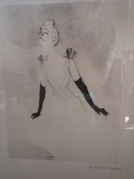 图卢兹-洛特雷克，据版画临摹，29x23厘米（含画框）