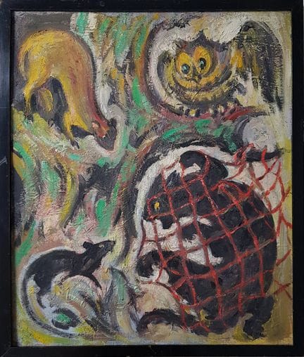 VACHEROT Georges

«El gato». Óleo sobre lienzo fir