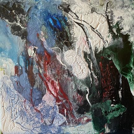 斯特利亚娜·莫卡努 

《纽带》 布面油画 30 x 30 厘米，附签名。

法国本土地区免运费。
