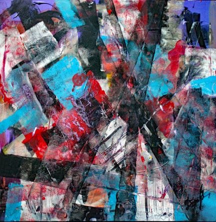 雅克·多诺（DONNEAUD Jacques）

《交织》（Entrecroisés） 丙烯抽象画 