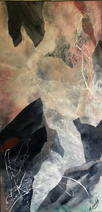 CHOZENON 莫妮克·尼尔森

《STORM》第01-06-26号，丙烯颜料画于宣纸上，50 x