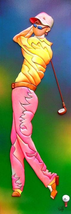 CASTILLE Georges (1931)

“Golfer”: acrilico su leg