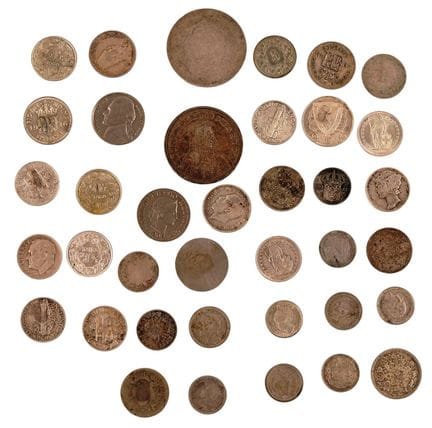 [Schweiz, USA usw.] Set aus zahlreichen silberfarb