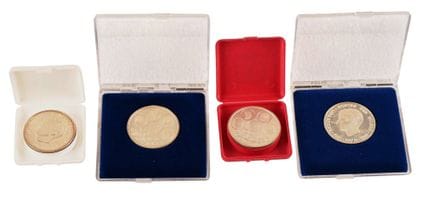 [Belgien] 4-teiliges Silberset: 2 x 500 Francs 198