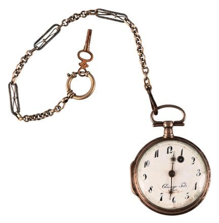 Taschenuhr aus Silber, Ende des 19. Jahrhunderts
W