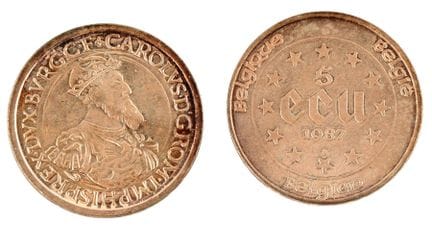[Numismatik] Belgien: 2 Münzen zu je 5 Écus, 1987