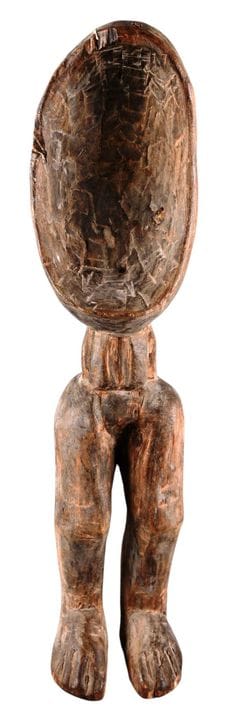 [Africa] Grande cucchiaio Dan in legno intagliato.