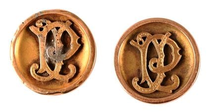 [Belgien] Ein Paar Livree-Knöpfe mit dem Monogramm