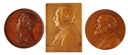 [Judaica] 3er-Set Medaillen. Dr. Henri Loeb, 25. J