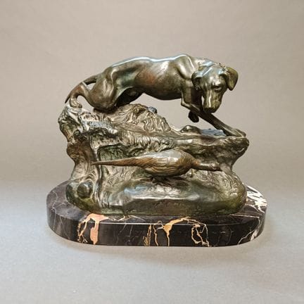 SAMSON
Hund, der einen Fasan anstellt
Bronze mit g