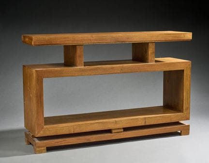 Mobile TV con funzione di libreria in teak.
Realiz
