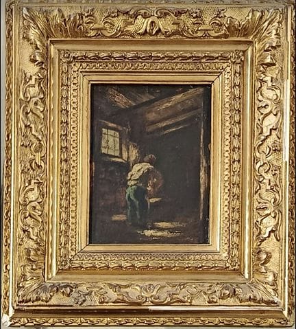 Ecole européenne du XIXème siècle.
Homme de dos au