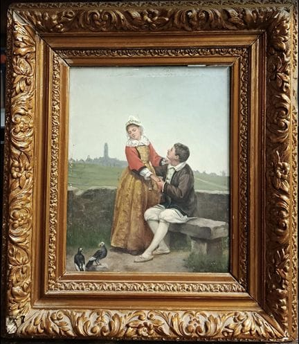 Ed. GAUDIN (XIXe siècle).
Les Deux couples.
Huile 