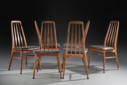 Niels KOEFOED (1921-2003).
Suite de six chaises.
M