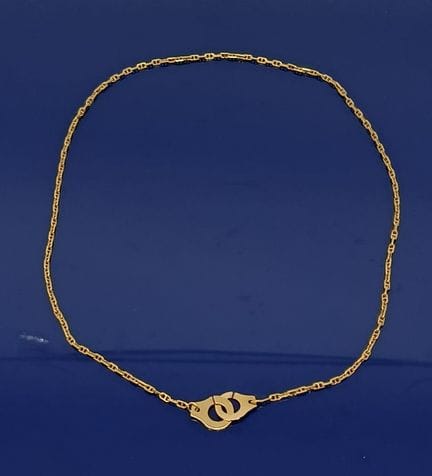 Collier ras du cou en or jaune 750‰ composé d'une 