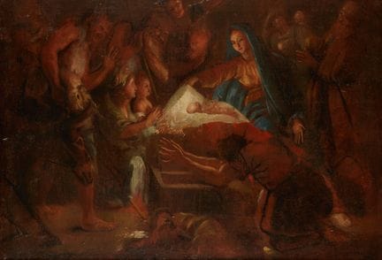 Escuela del siglo XVIII
La Natividad
Óleo sobre li