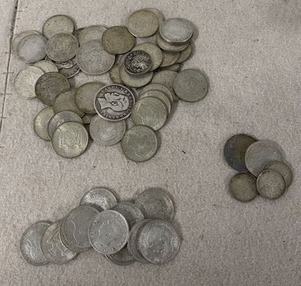RUMÄNIEN.
Set aus 57 Münzen aus Silber mit einem F